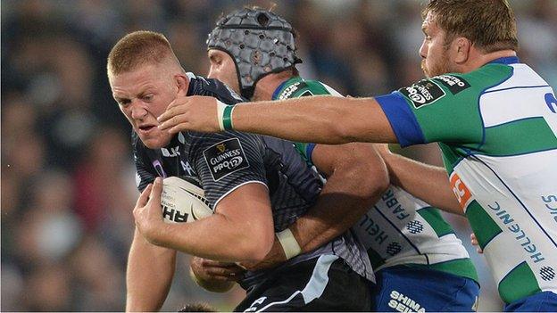 Lloyd Ashley in action for the Ospreys