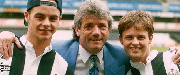 Kevin Keegan (centre) with Ant and Dec