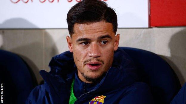 Barcelona midfielder Philippe Coutinho