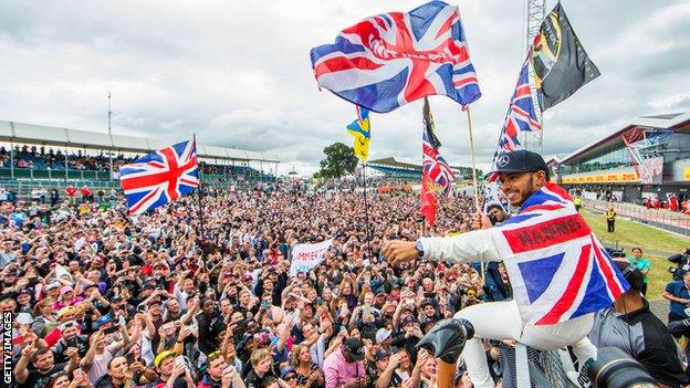 Lewis Hamilton wins the British Grand Prix in 2017