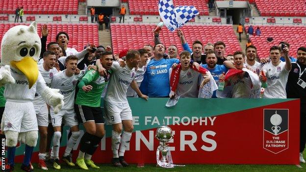 AFC Fylde celebrate