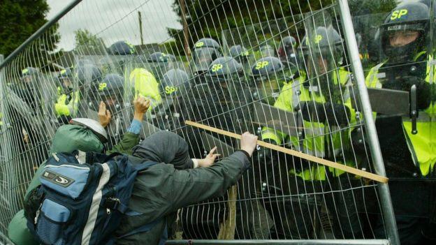 G8 summit protests at Gleneagles