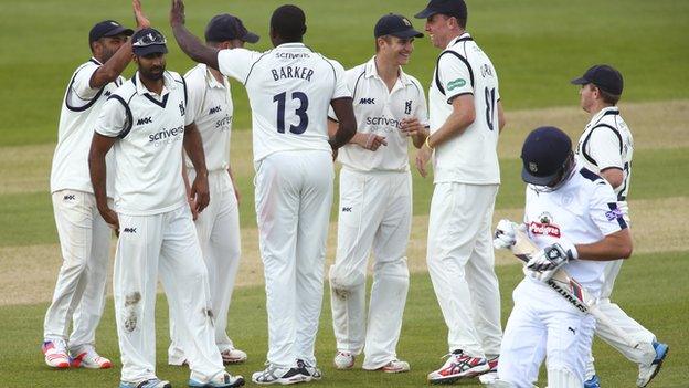 Warwickshire thought they might have a chance of victory when they removed Sean Ervine on 112-5