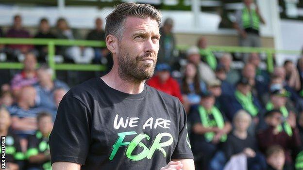 Forest Green Rovers manager Rob Edwards