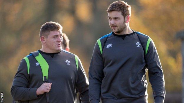 Tadhg Furlong and Iain Henderson have a total of 57 Test appearances for Ireland