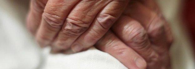 Elderly woman's hands