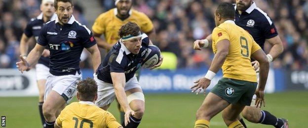 Hamish Watson in action against Australia