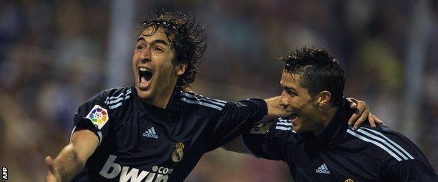 Raul and Cristiano Ronaldo