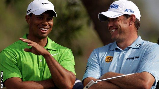 Tiger Woods and Lee Westwood