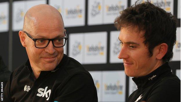 Sir Dave Brailsford and Geraint Thomas