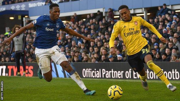 Yerry Mina, Everton, Joe Willock, Arsenal