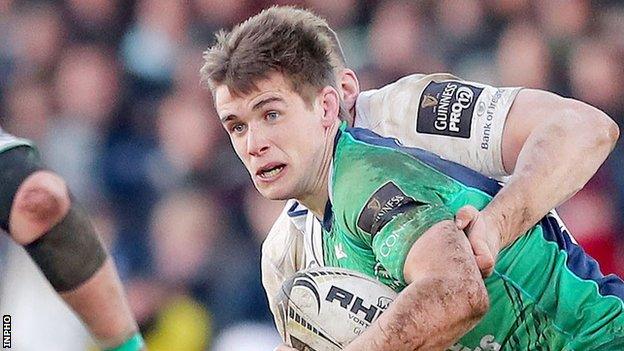 AJ MacGinty in action for Connacht against Leinster on Saturday