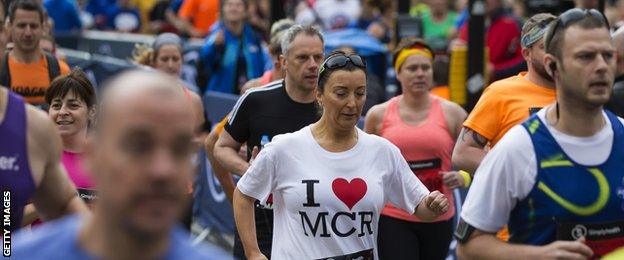 Runners during the 2017 Great Manchester Run