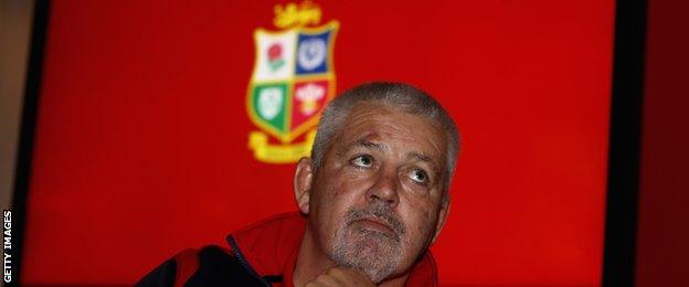 British and Irish Lions coach Warren Gatland