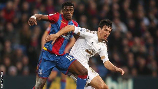 Jack Cork in action against Crystal Palace