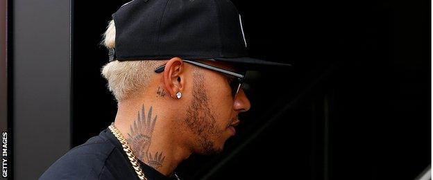 Lewis Hamilton arrives at Monza