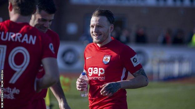 Jamie Insall scored 14 goals in all competitions for Nomads in his debut season