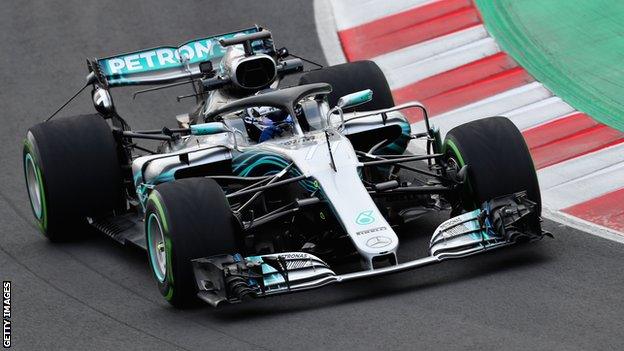 Valtteri Bottas in pre-season testing