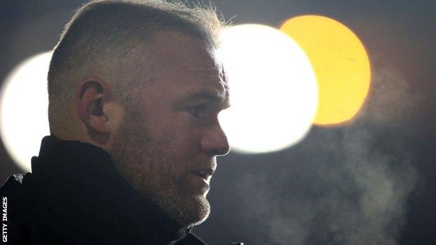 Derby County manager Wayne Rooney