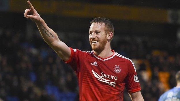 Aberdeen striker Adam Rooney