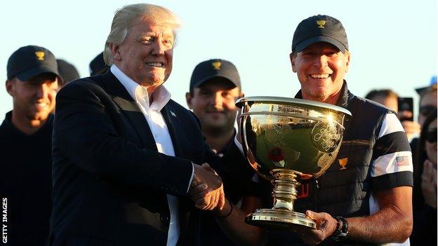 Donald Trump and Steve Stricker