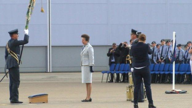 Princess Royal during RAF Brize Norton ceremony