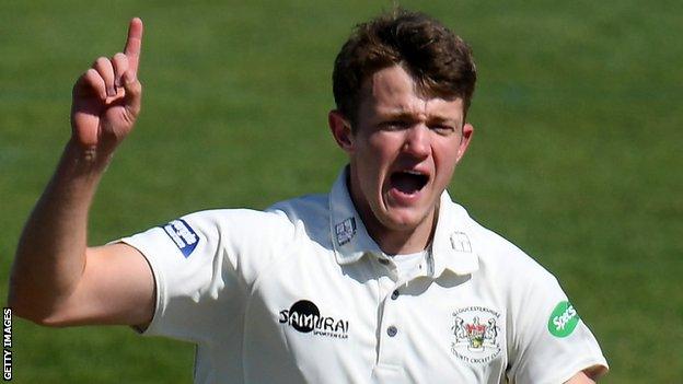 Gloucestershire bowler Josh Shaw.