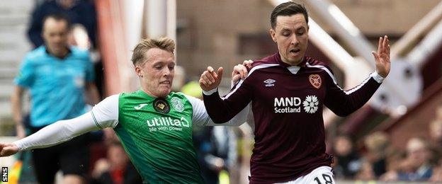 Hearts' Barrie McKay (right)