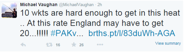 Michael Vaughan tweet