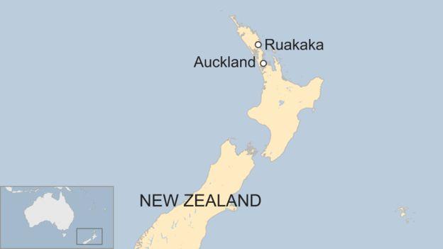 Map of New Zealand showing Ruakaka where the pipeline was damaged