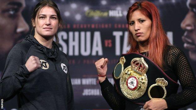 Ireland's Katie Taylor will go up against Anahi Sanchez in Saturday night's fight