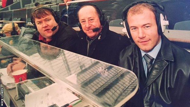 Mick Lowes (left), Mick Martin and Alan Shearer