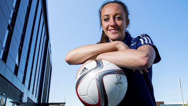 Scotland striker Lisa Evans