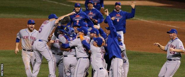 New York Mets celebrate