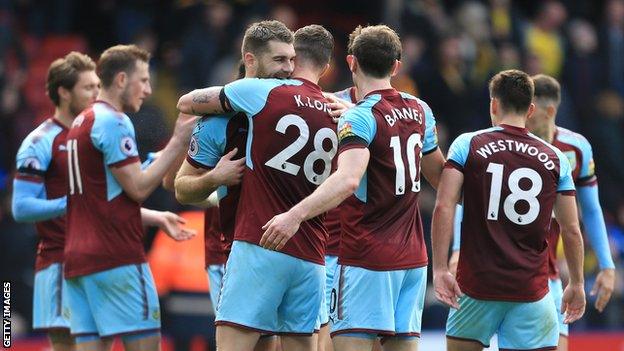 Burnley players celebrate