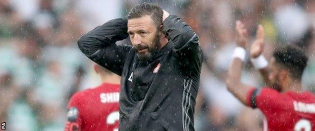 Aberdeen manager Derek McInnes is left disappointed after the Scottish Cup final