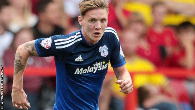 Cardiff City striker Joe Mason