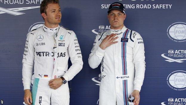 nico rosberg and valtteri bottas