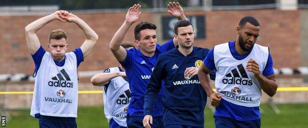 Scotland players training