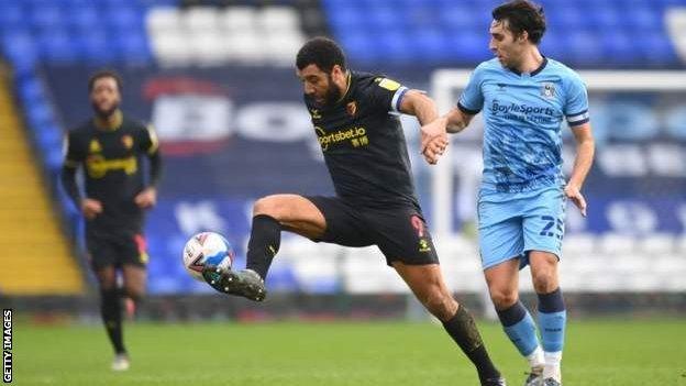 Action from Coventry v Watford