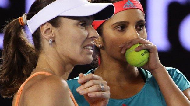 Hingis and Mirza won nine titles in 2015