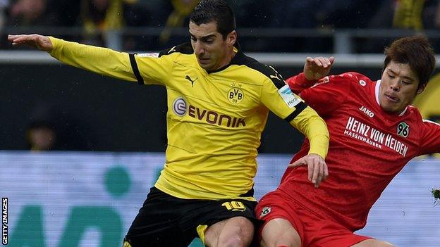 Borussia Dortmund's matchwinner Henrikh Mkhitaryan