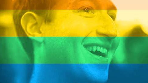 Facebook founder Mark Zuckerberg announced the rainbow flag tool by changing his own profile pic