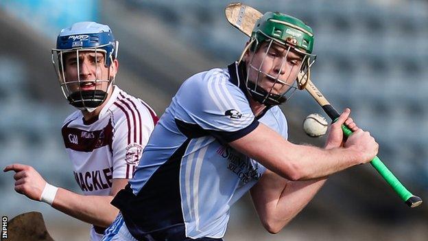 Na Piarsaigh's Ronan Lynch prepares to hit a shot at Parnell Park