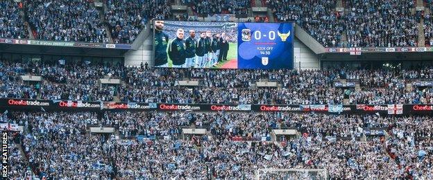 Fans at Wembley for Checkatrade Trophy