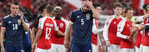 Scotland players dejected