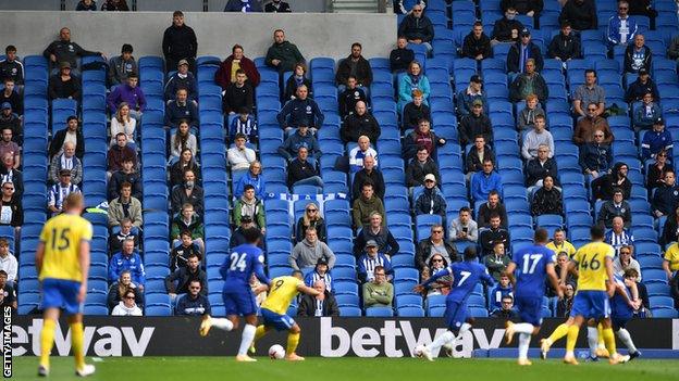 Brighton fans at the Amex Stadium