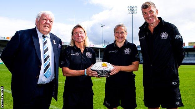 Tony Rowe and Rob Baxter with Susie Appleby and Amy Garnett