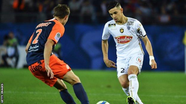 Rayan Ait-Nouri in action for Angers