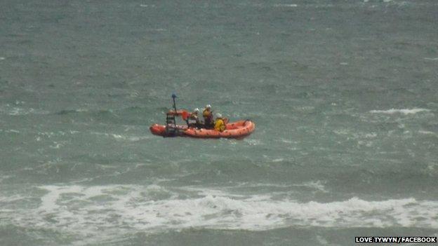 RNLI teams were also involved in the rescue